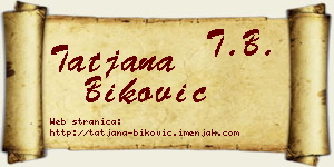 Tatjana Biković vizit kartica